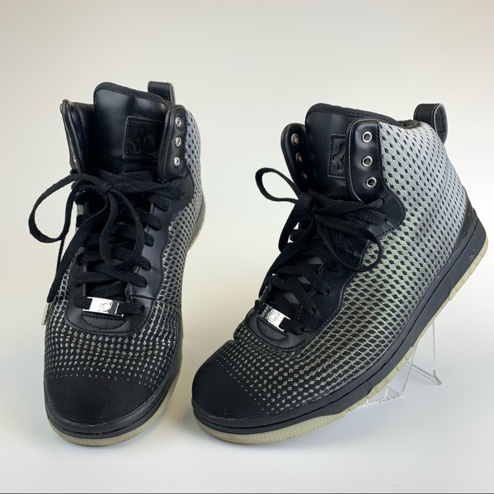 Nike KD Vlll 8 NSW Lifestyle Mens Sz 8.5 Silver Black Athletic Shoes 749637-004